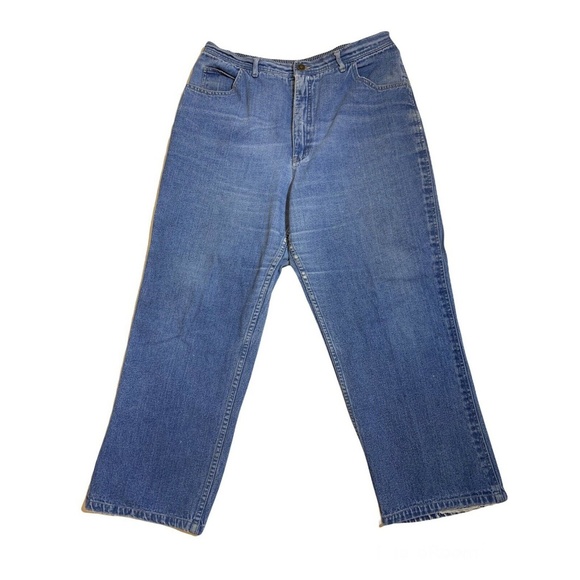 Vintage 70s 80s Lucky Britches Elastic High Waist Women's Mom Jeans Size 34 x 26 - Picture 1 of 12